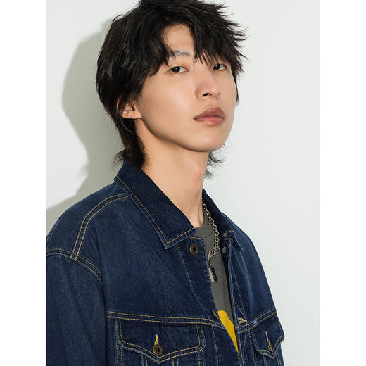 Lee商场同款101+22秋冬新品蓝色男牛仔夹克外套LMT002705100-761 商品图4