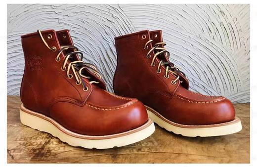 Alternative country牛皮工装靴固特异欧美复古机车短靴0101 商品图6