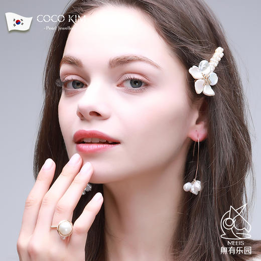 清新淡雅 COCOKIM 落英系列 珍珠花瓣发夹胸花 商品图4