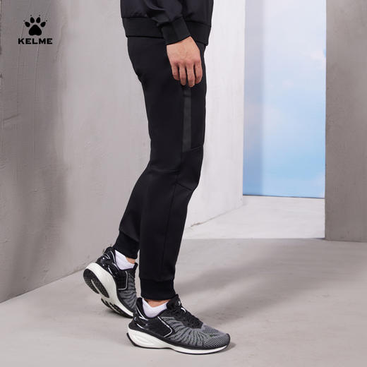 卡尔美针织运动裤男2022秋季新款足球训练收腿长裤束脚裤女 商品图3
