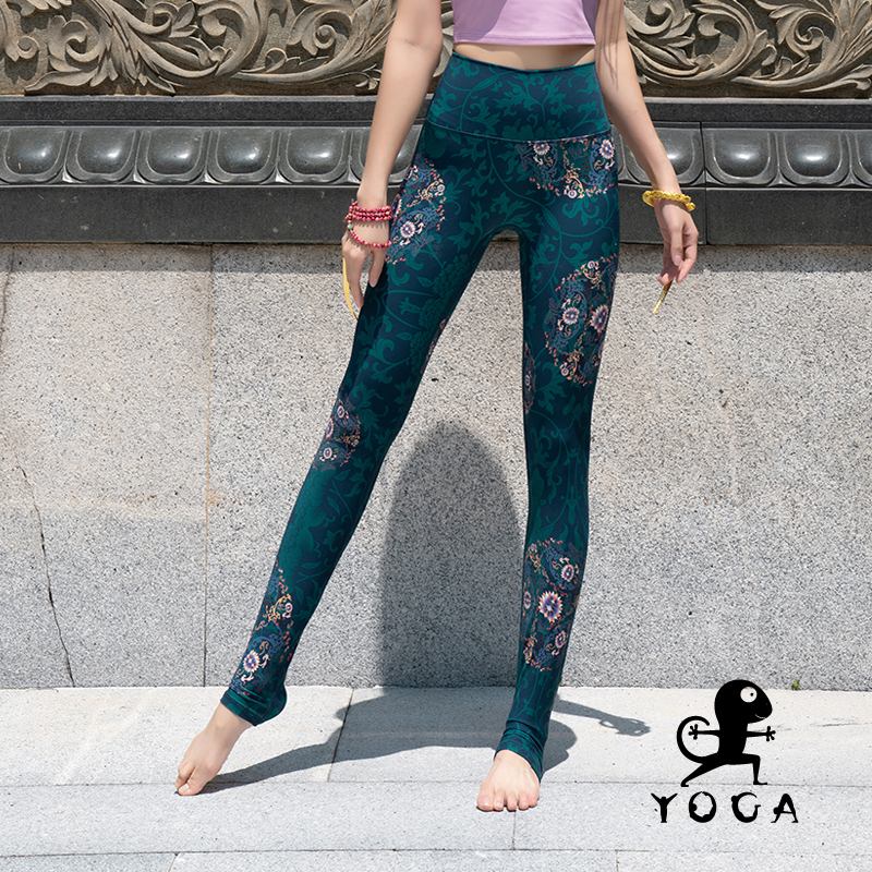 壁虎瑜伽《琉璃》限量款印花瑜伽12分裤 【可定制】（标准码）清仓不退不换