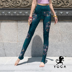 壁虎瑜伽《琉璃》限量款印花瑜伽12分裤 【可定制】（标准码）清仓不退不换