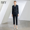 IWY/藏青色修身 秋冬职业装西装套装女时尚气质双排扣商务正装OLC10433+P10433 商品缩略图3