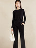 IN AND ON2022秋季新款羊毛针织宽松上衣女高腰显瘦辑线宽腿裤套装 商品缩略图14
