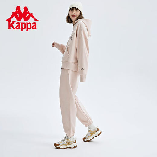  Kappa卡帕运动裤女针织长裤黑色休闲裤收口卫裤K0C62AK04 商品图4