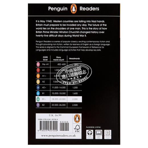 【中商原版】企鹅阅读第6级 至暗时刻 英文原版 Penguin Readers Level 6 Darkest Hour ELT Graded Reader Anthony McCarten 商品图1