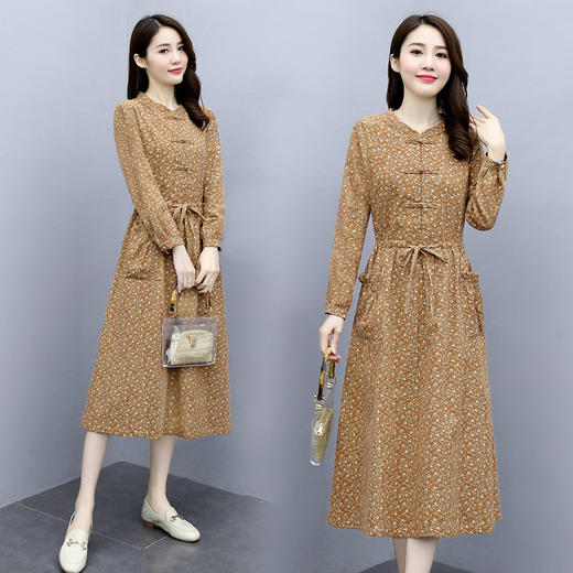 秋季新款，时尚打底外穿优雅连衣裙HR-NYMYZ713 商品图1