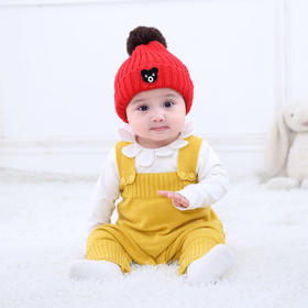 【婴儿背带裤 舒适亲肤】春秋可开档0-1-2岁男女宝宝大PP毛线衣服针织纯棉裤子