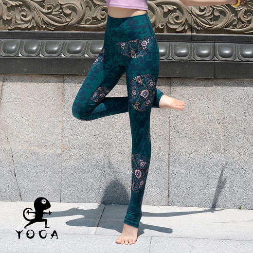 壁虎瑜伽《琉璃》限量款印花瑜伽12分裤 【可定制】（标准码）清仓不退不换 商品图7