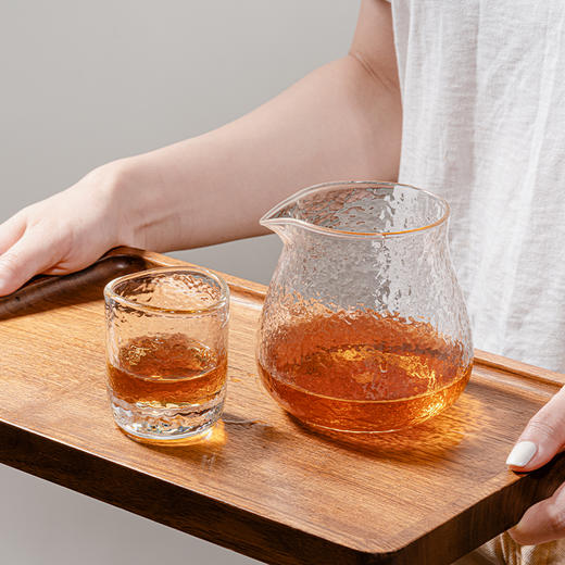 泰摩 日式锤目咖啡品杯 耐热玻璃锤纹分享壶 手冲套装公道杯茶杯 商品图9