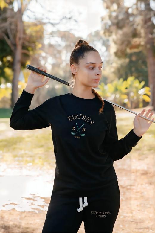 Recreational Habits FAIRWAY LONG SLEEVE TEE WITH BIRDIES 女装 高尔夫 上装 秋冬 商品图0