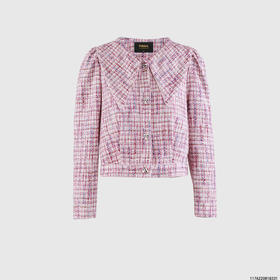 芽条装饰大翻领外套