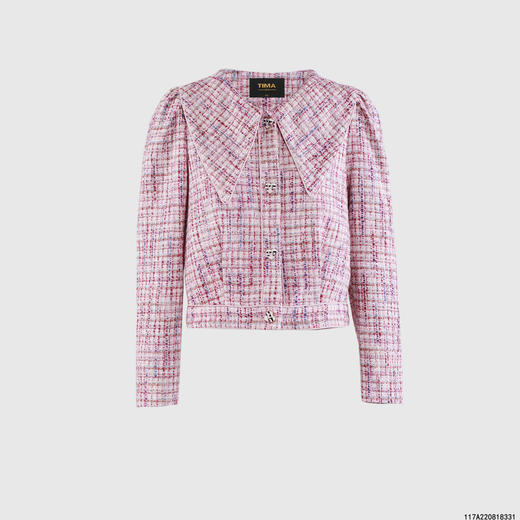 芽条装饰大翻领外套 商品图0