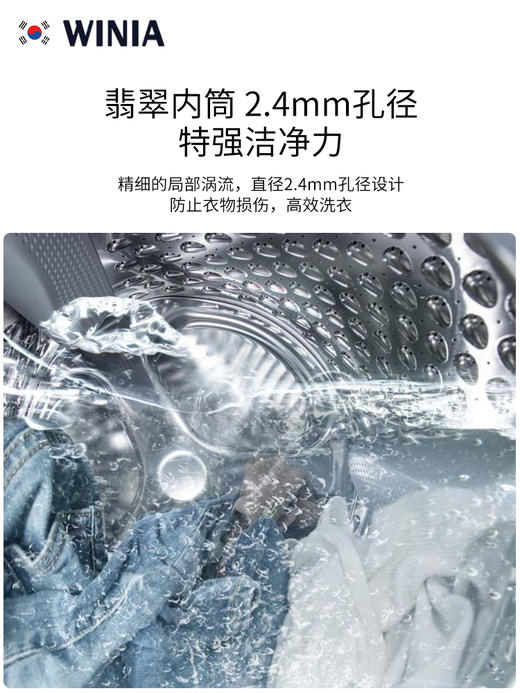 【WINIA炜妮雅】全自动滚筒壁挂式洗衣机 有机洗挂墙壁WVGK 商品图2