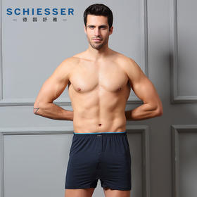 【超细莫代尔阿罗裤】SCHIESSER 德国舒雅内裤男士莫代尔男平角裤高端铂雅宽松睡裤95/0141X/24141X