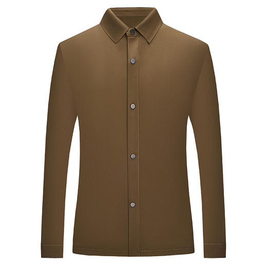 名盾商务男士2022秋冬新品翻领纯色夹克半职业遮肚薄款外套男 商品图4