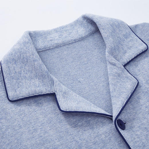 Threegun三枪 【花灰绒】翻领开襟长袖长裤男士家居套家居服-81707D911 商品图8