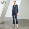 IWY/优雅蓝灰色职业西装西服女气质美容院套装长袖面试两件套干练工装C11348+P11348 商品缩略图4
