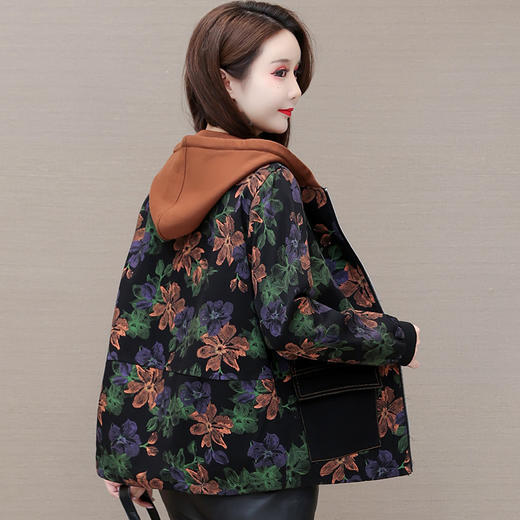 YWE 228D06时尚加厚印花外套气质优雅减龄上衣 商品图2