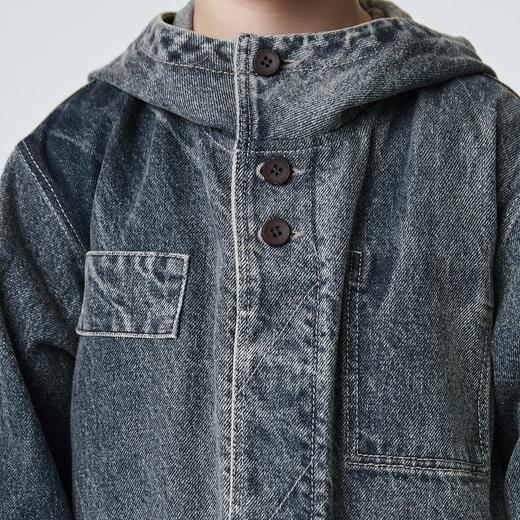 JNBY   21年秋款  带帽牛仔中长款风衣 1L8916310 商品图2