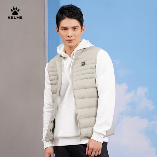 卡尔美运动羽绒马甲男冬保暖足球跑步训练背心坎肩外套上衣 商品图5