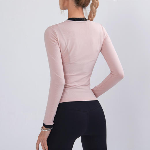 【氨基酸瑜伽长袖】修身显瘦氨基酸运动长袖上衣女网红健身服跑步弹力瑜伽服RX 000 T2043 商品图5