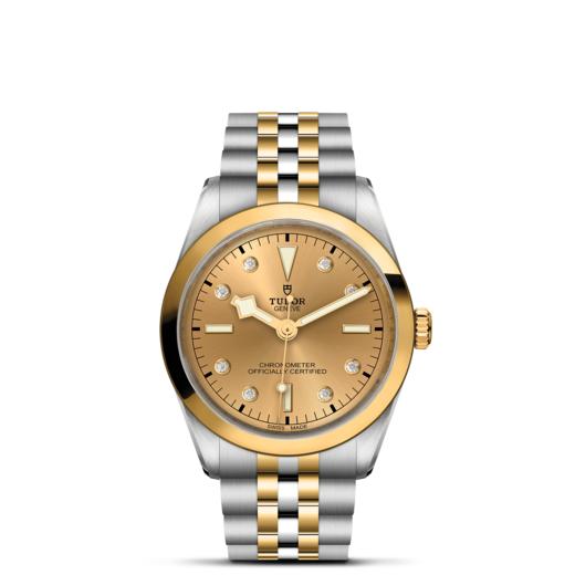 帝舵碧湾型36黄金钢款 | 帝舵表原厂机芯MT5400型（COSC）  钢表壳，直径36毫米  黄金及钢表带 商品图1