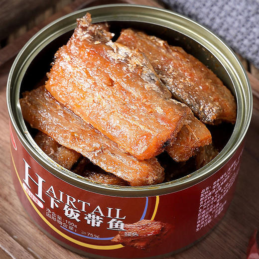 【食品酒水】带鱼罐头中段五香辣口味渤海深水网红150g罐头 商品图0