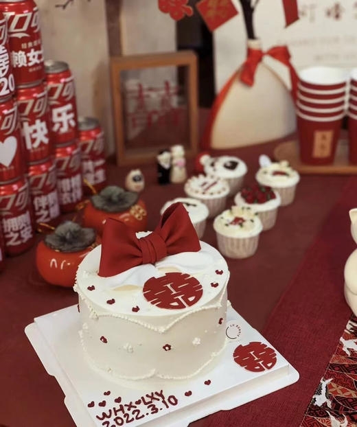 半翻糖订婚结婚蛋糕，希望每个值得纪念的日子，都有你的陪伴，请提前48小时预定 商品图4