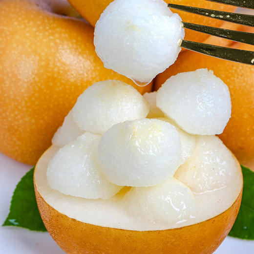 秋月梨 “加了冰糖的矿泉水”️ 白白嫩嫩的“秋月梨”～大如拳，松脆爽，甜汁多到“吸溜”喝   水嘟嘟  一件包邮 商品图5