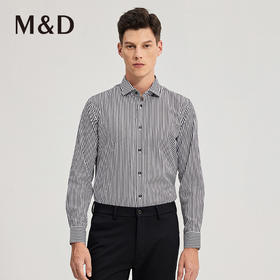 MD名盾商务男士秋冬新品长袖DP免烫衬衣职业条纹衬衫上衣男