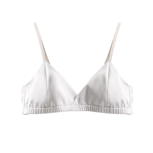 TG-TG02S154缎面桑蚕丝光面法式真丝三角杯舒适无钢圈内衣文胸可拆卸 商品图6