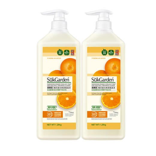 「家用大瓶装！洁净二合一」蔬果园橘采星光果蔬餐具净 天然配方温和护手厨房用品清洁工具 商品图4