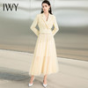 IWY/米色高级感职业套装女长袖套裙薄款西装新款纱裙通勤西服工装223162CS 商品缩略图1