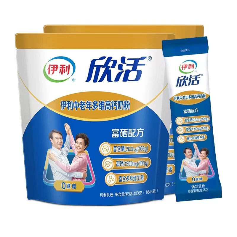 伊利欣活中老年多维高钙奶粉400g