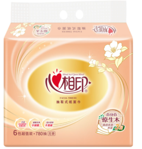 【亚欧超市】心相印红悦系列面巾纸130抽*6/提（新老包装随机发货）