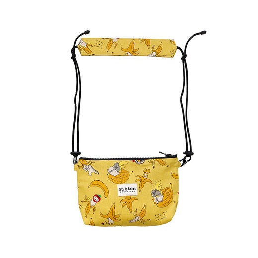 HUJI祤集pieton斜挎包插画香蕉小猫 商品图0