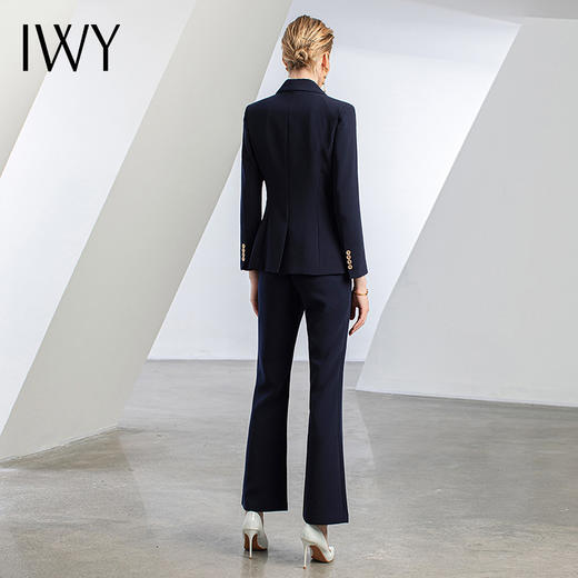 IWY/时尚高端设计感西装套装气质名媛职业装通勤藏青色高端正装C11355+P31355 商品图3