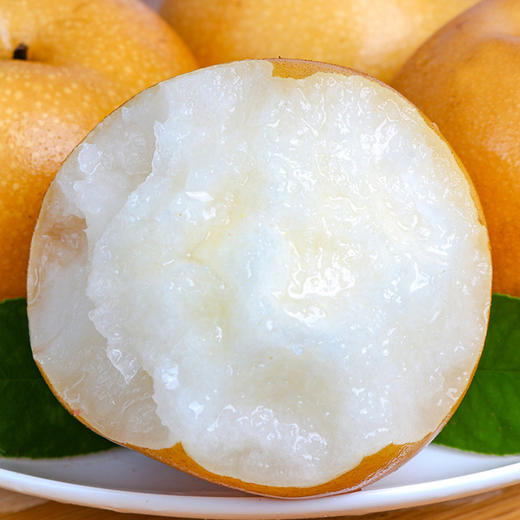 秋月梨 “加了冰糖的矿泉水”️ 白白嫩嫩的“秋月梨”～大如拳，松脆爽，甜汁多到“吸溜”喝   水嘟嘟  一件包邮 商品图3