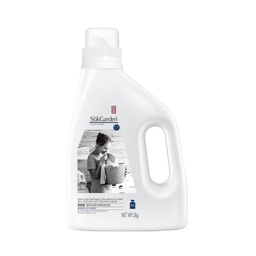 「4斤装！洁净+柔顺二合一」蔬果园蓝风铃香水柔软洗衣液机洗香味留香洁净增香居家日用洗衣液清洁工具 商品图4