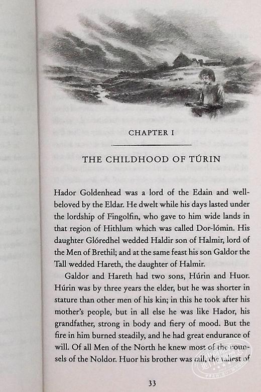 【中商原版】胡林的子女 英文原版 The Children of Hurin 托尔金 J R R Tolkien 商品图6