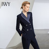 IWY/藏青色职业装两件套修身显瘦白领通勤风正装设计感西服正装C12306+P12306 商品缩略图2