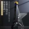 蓝色地球奖杯五角星新款2022创意奖品纪念品定制定做水晶刻字制作 商品缩略图4