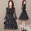 新款妈妈遮肚雪纺裙子气质碎花长袖连衣裙ME-XD11 商品缩略图5