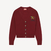 KENZO 高田贤三 女士 TIGER TAIL K系列 刺绣徽标羊毛针织开衫 枣红色 FC62 CA341 3LA 23 商品缩略图0