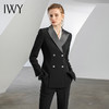 IWY/黑色设计感小众职业西装套装高端商务西服修身显瘦职场女装C12306+P12306 商品缩略图3