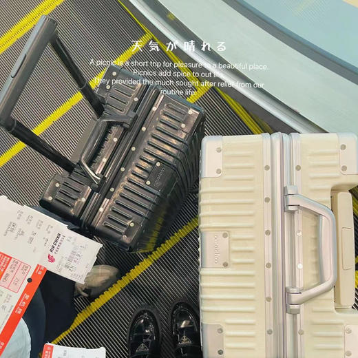 【回购最多的一款旅行箱】一折起售  亚马逊在售2884元   第三代日本OMECHOO多功能行李箱铝框静音万向轮拉杆箱   第三代加厚材质 防爆PC箱体！0201返团 商品图6