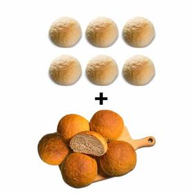 【大鹏专属】面包组合装（黑杂粮全麦面包（6个）+原味全麦面包（6个））