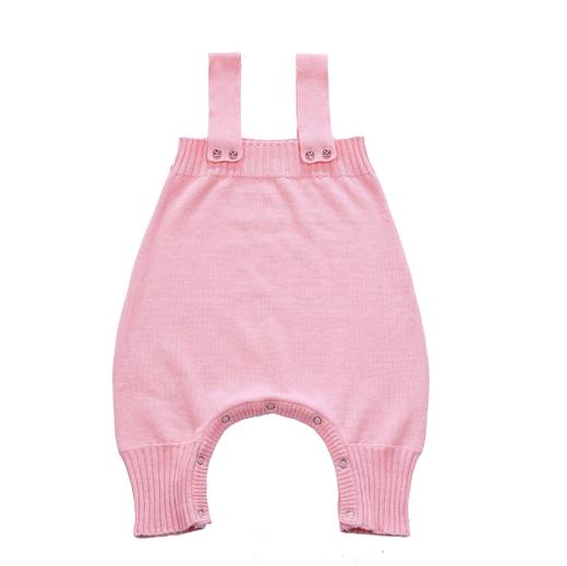 【婴儿背带裤 舒适亲肤】春秋可开档0-1-2岁男女宝宝大PP毛线衣服针织纯棉裤子 商品图4