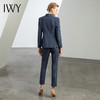 IWY/优雅蓝灰色职业西装西服女气质美容院套装长袖面试两件套干练工装C11348+P11348 商品缩略图3